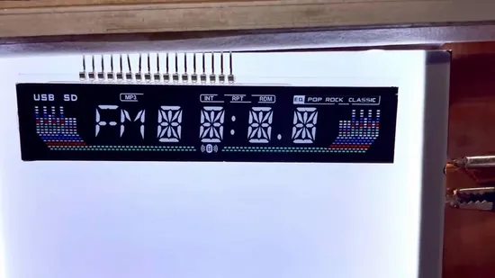 Car Vehicle Display Negative Transmissive Tn 7 Segment Monochrome LCD Display Panel 