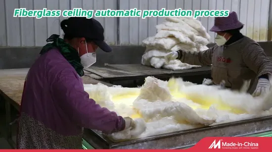 Soundproof Fiber Glass Ceiling Panel with Beveled Edge 